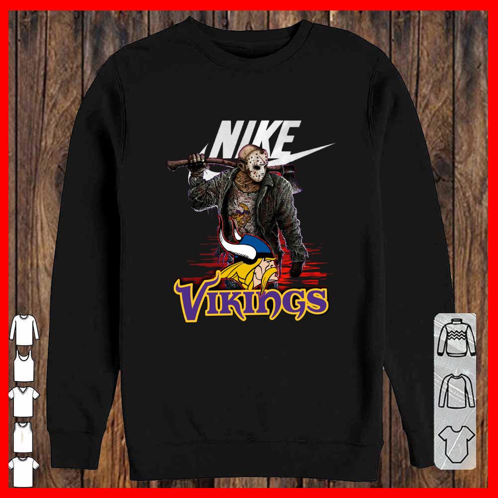 Nike Logo Mashup Jason Voorhees Horror Movies Shirt