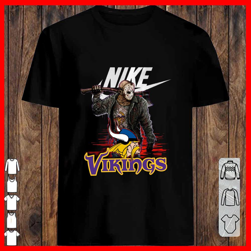 Nike Logo Mashup Jason Voorhees Horror Movies Shirt