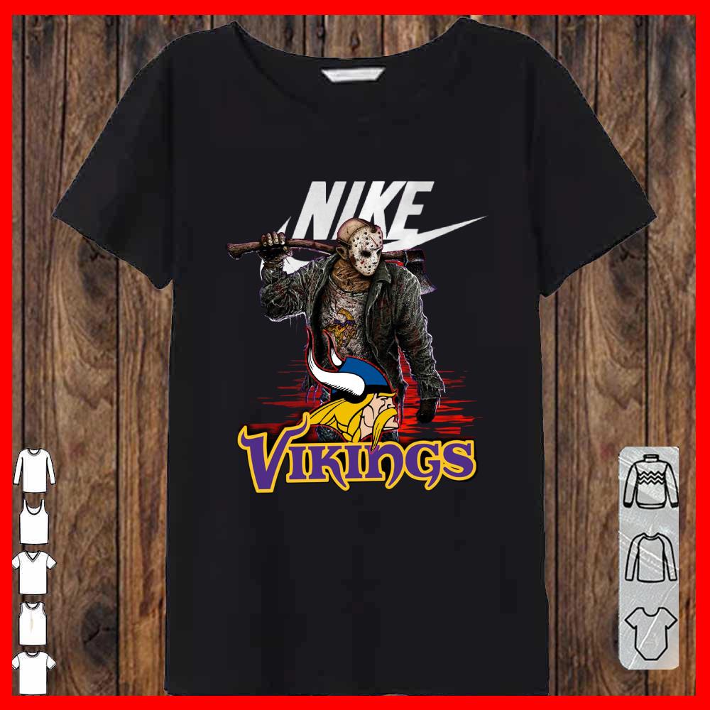 Nike Logo Mashup Jason Voorhees Horror Movies Shirt