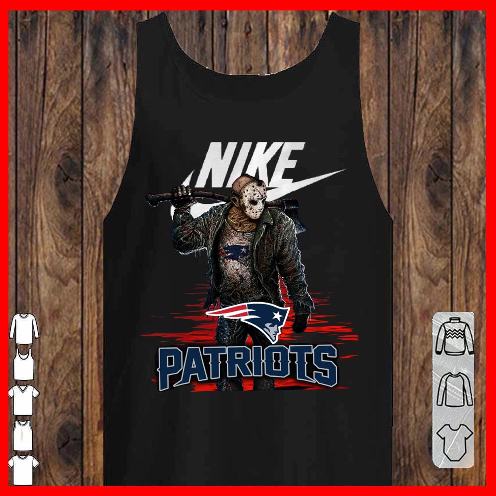 Nike Logo Mashup Patriots Jason Voorhees Shirt, Nike Jason Voorhees Patriots tank-top
