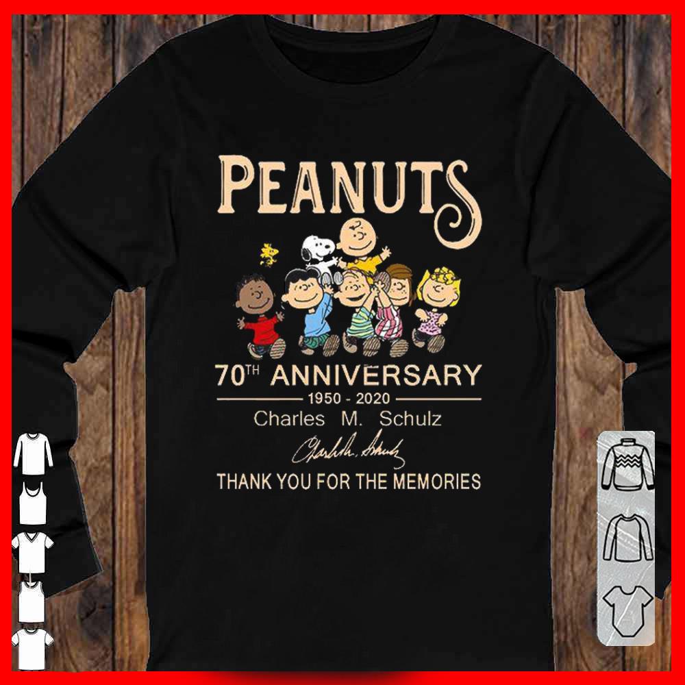 Peanuts Snoopy 70th Anniversary 1950 2020 Charles M Schulz Thank For The Longsleeve