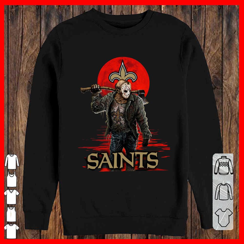 Saints Mashup Jason Voorhees Horror Movies Shirt, Jason Voorhees Saints Sweatshirt