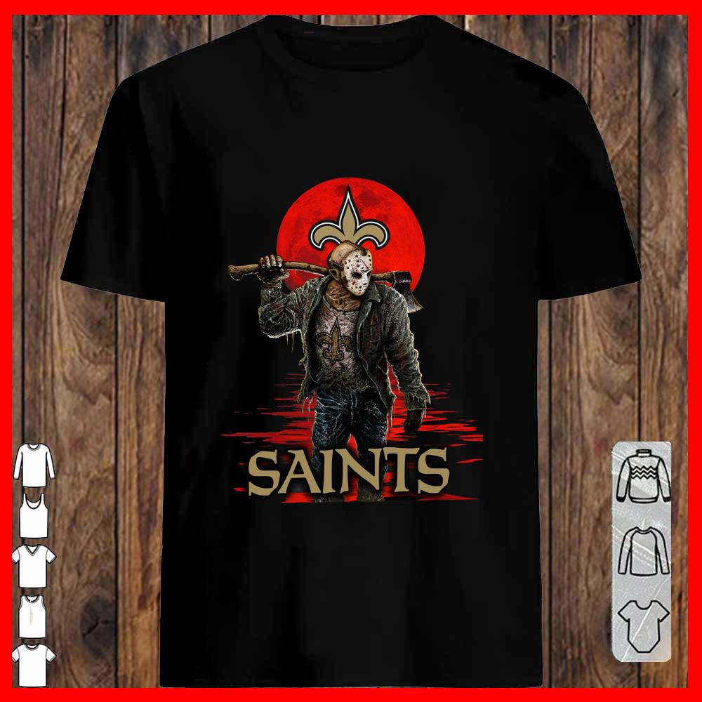 Saints Mashup Jason Voorhees Horror Movies Shirt, Jason Voorhees Saints T-shirt