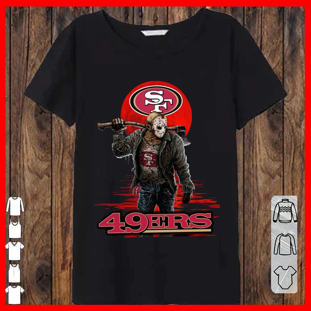 San Francisco 49ers Mashup Jason Voorhees Horror Movies Women-T-shirt