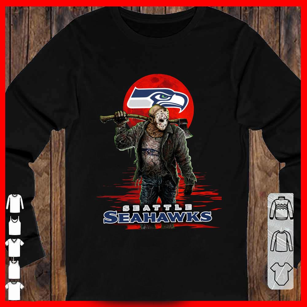 Seattle Seahawks Mashup Jason Voorhees Horror Movies Longsleeve