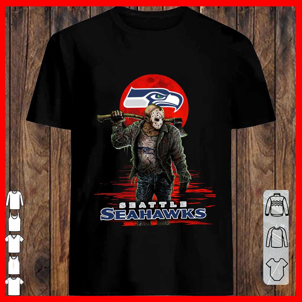 Seattle Seahawks Mashup Jason Voorhees Horror Movies T-shirt