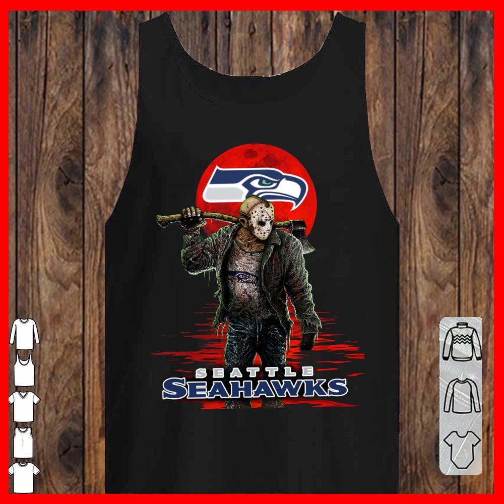 Seattle Seahawks Mashup Jason Voorhees Horror Movies tank-top