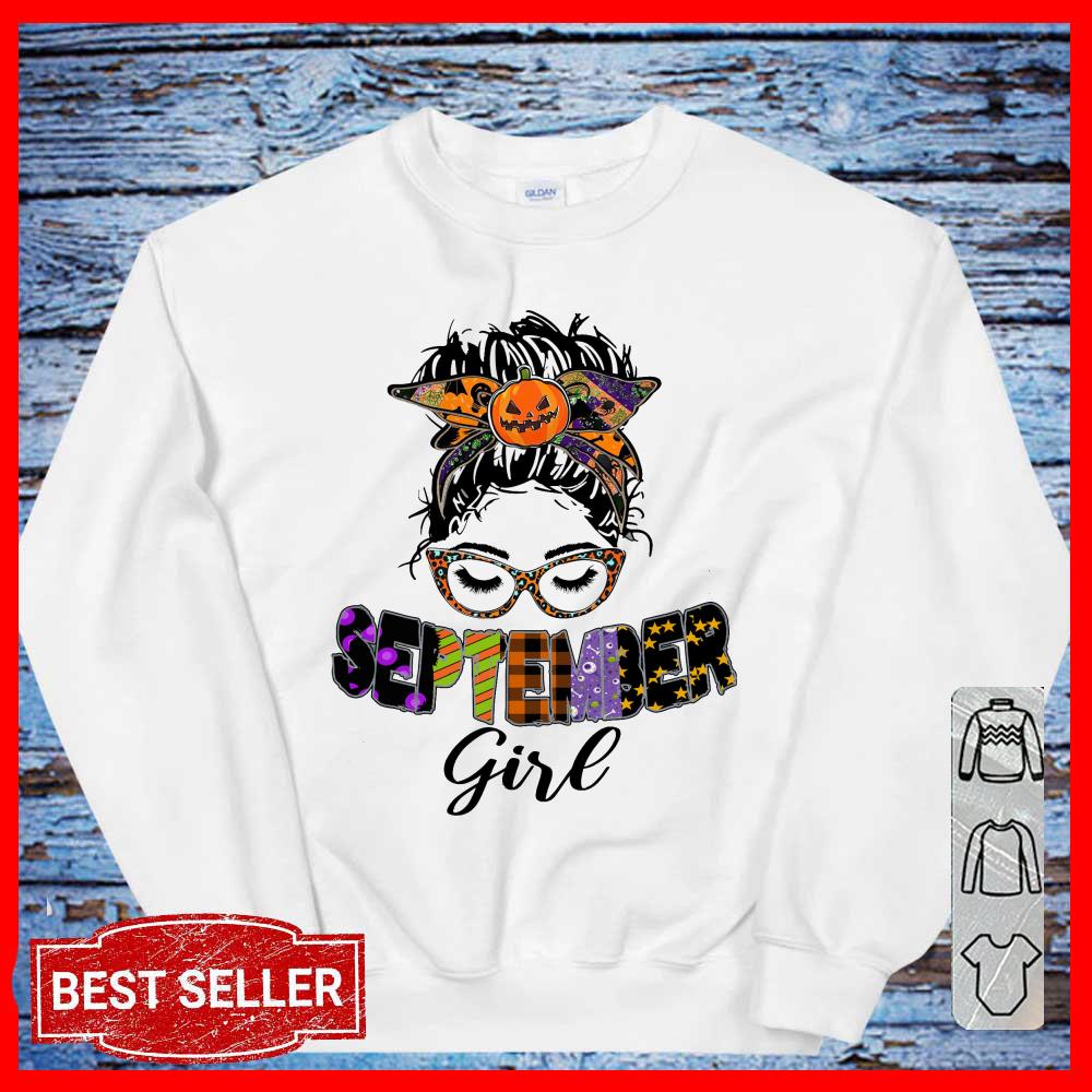 September Girl Pumkin halloween shirt. September Girl shirt