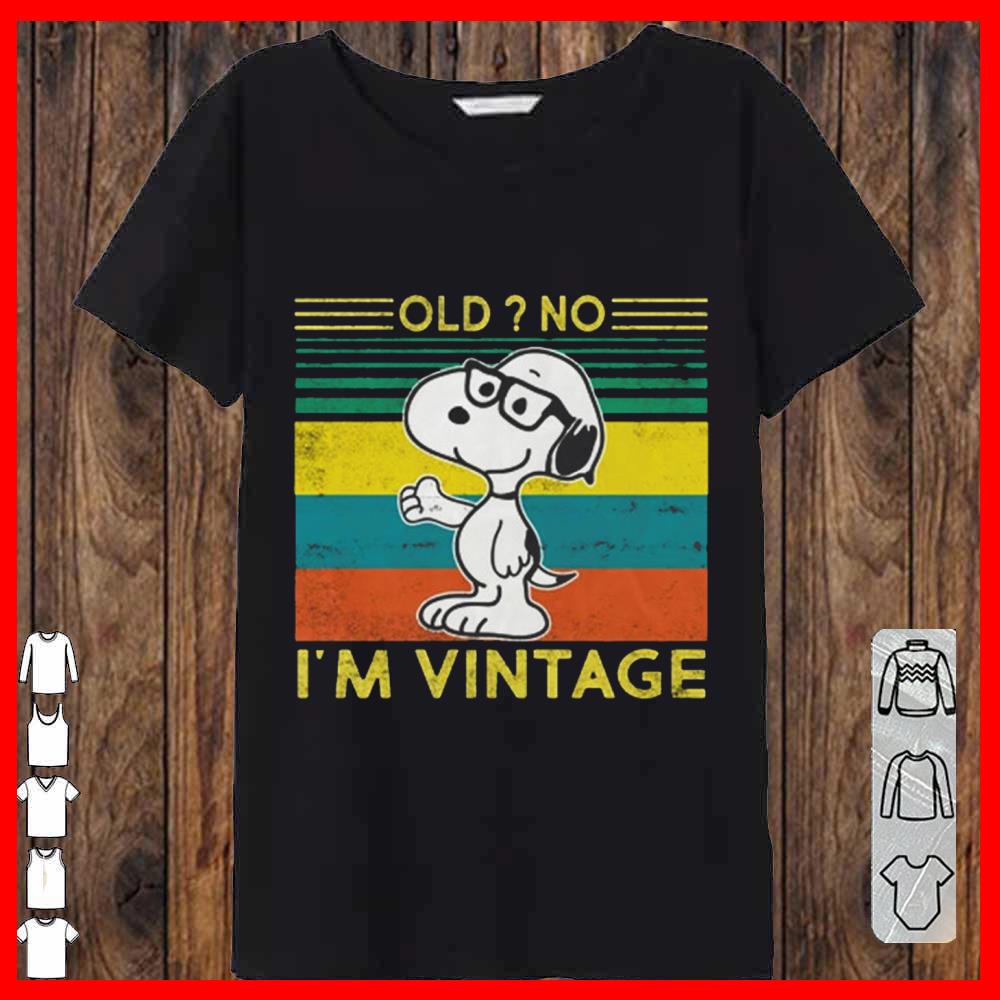 Snoopy Old No I'm Vintage Women-T-shirt