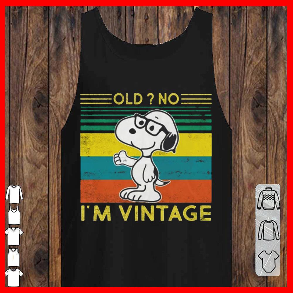 Snoopy Old No I'm Vintage tank-top