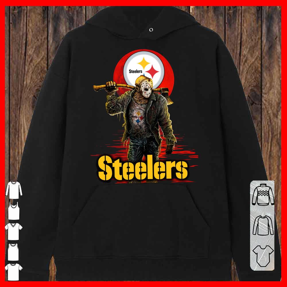 Steelers Mashup Jason Voorhees Horror Movies Shirt, Jason Voorhees Steelers Hoodies