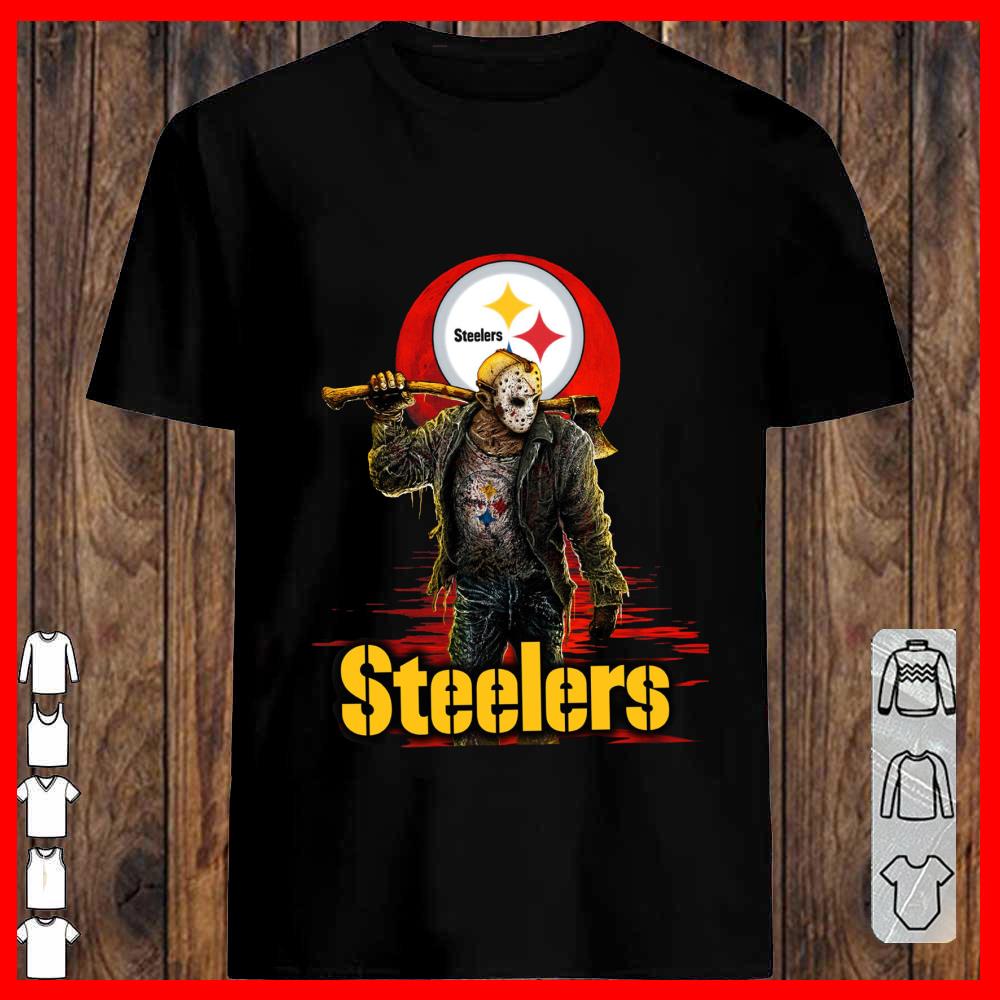 Steelers Mashup Jason Voorhees Horror Movies Shirt, Jason Voorhees Steelers T-shirt