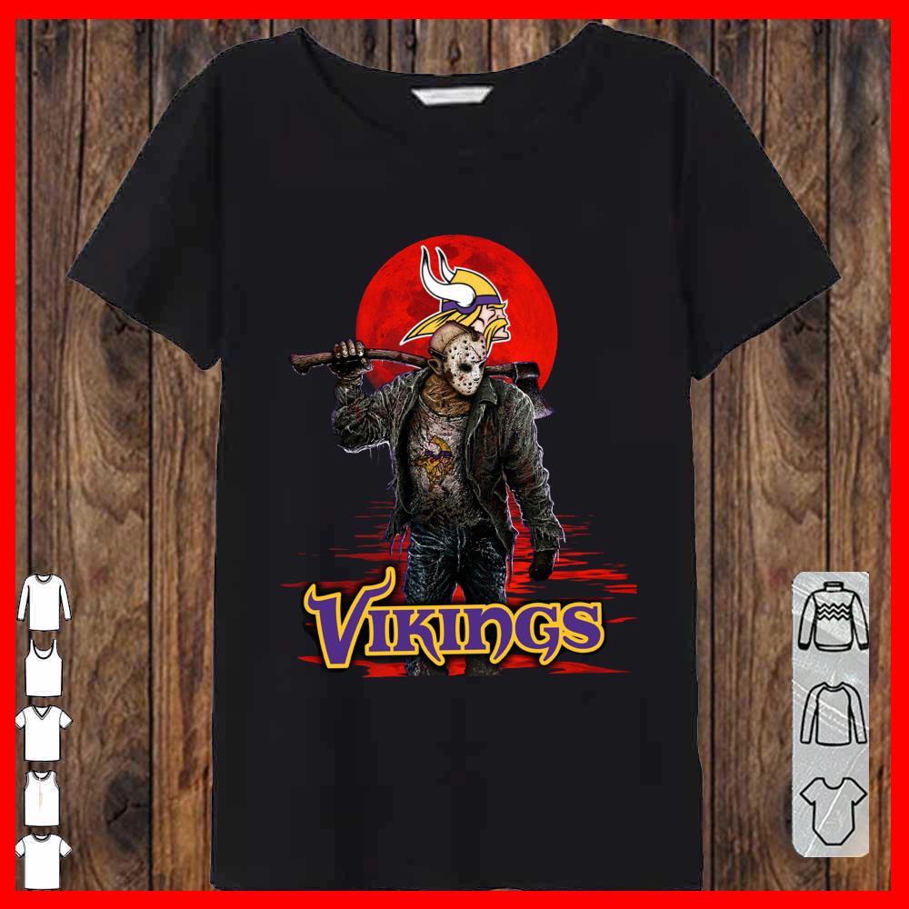 Vikings Mashup Jason Voorhees Horror Movies Shirt, Jason Voorhees Vikings Shirt