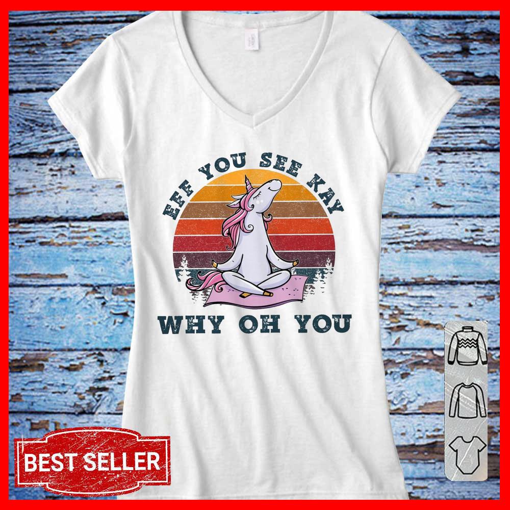Vintage Unicorn Yoga Eff You See Kay Why Oh You Long Sleeve Shirt