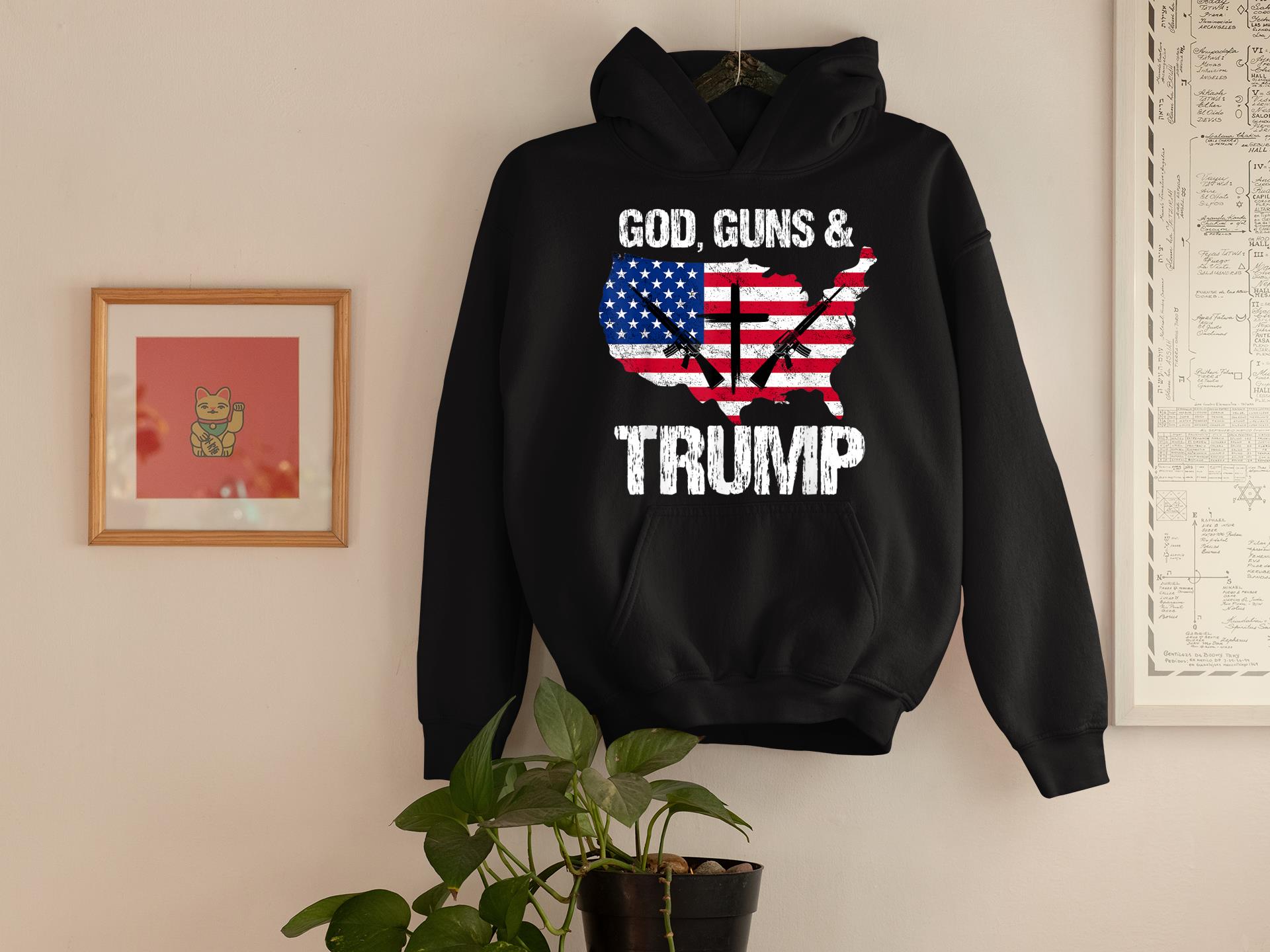 God Gun s and Trump 2020 Pride USA Flag Tee 2nd Amendment hoodie