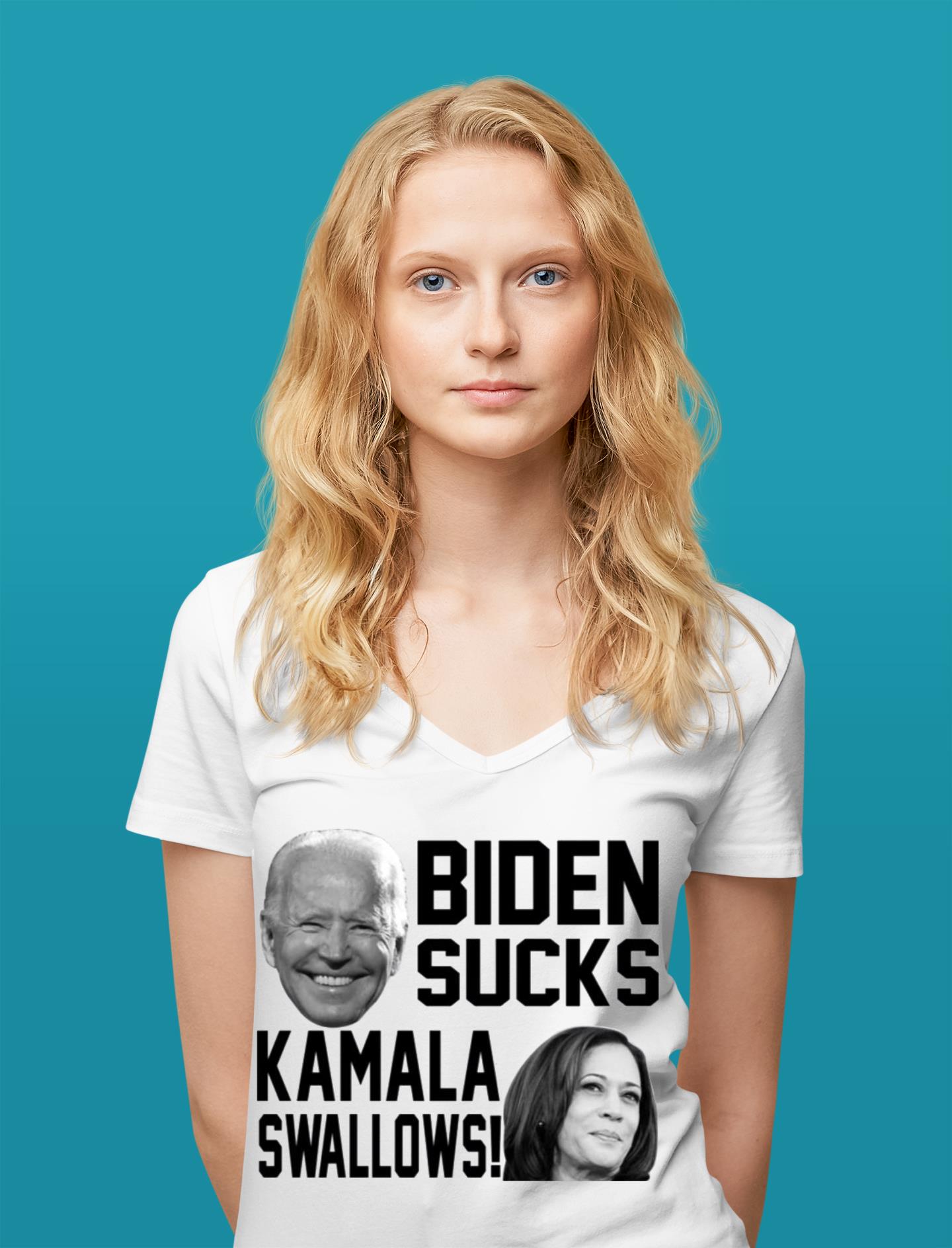 Biden sucks and Kamala swallows v neck women