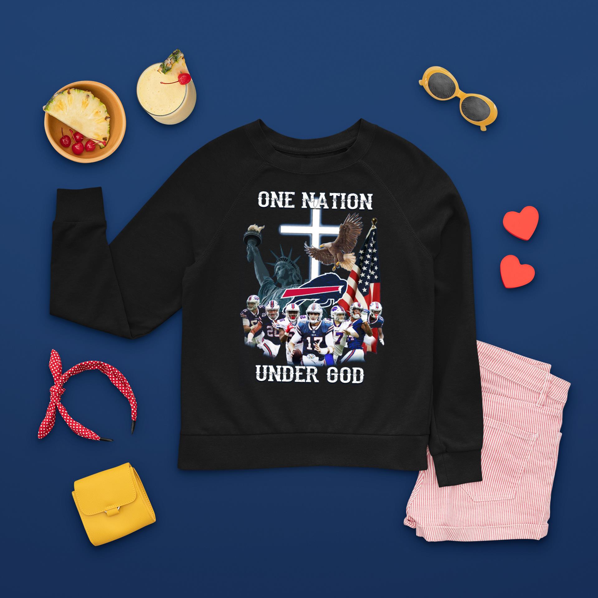 Buffalo Bills One Nation Under God American Flag sweatshirt 
