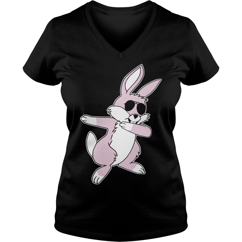 Dabbing HipHop Bunny Easter Day Shirt 6 Dabbing Hiphop Bunny Easter Day V Neck