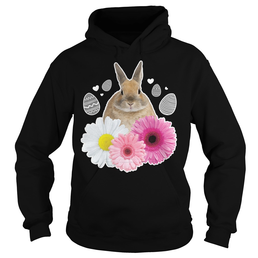 Easter Real Bunny And Flowers Graphic Shirt 2 Easter Real Bunny And Flowers Graphic Hoodie