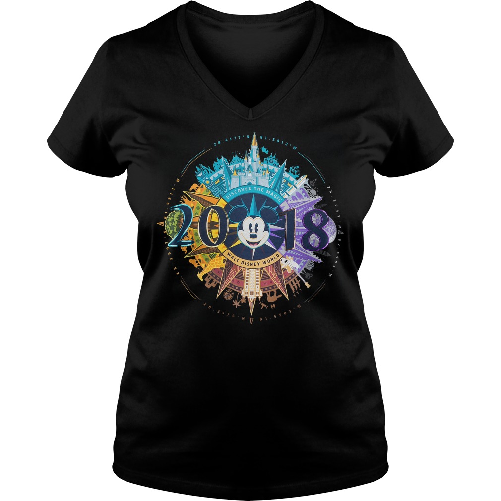 Mickey Mouse Compass Walt Disney World 2018 Shirt 5 Mickey Mouse Compass Walt Disney World 2018 V Neck