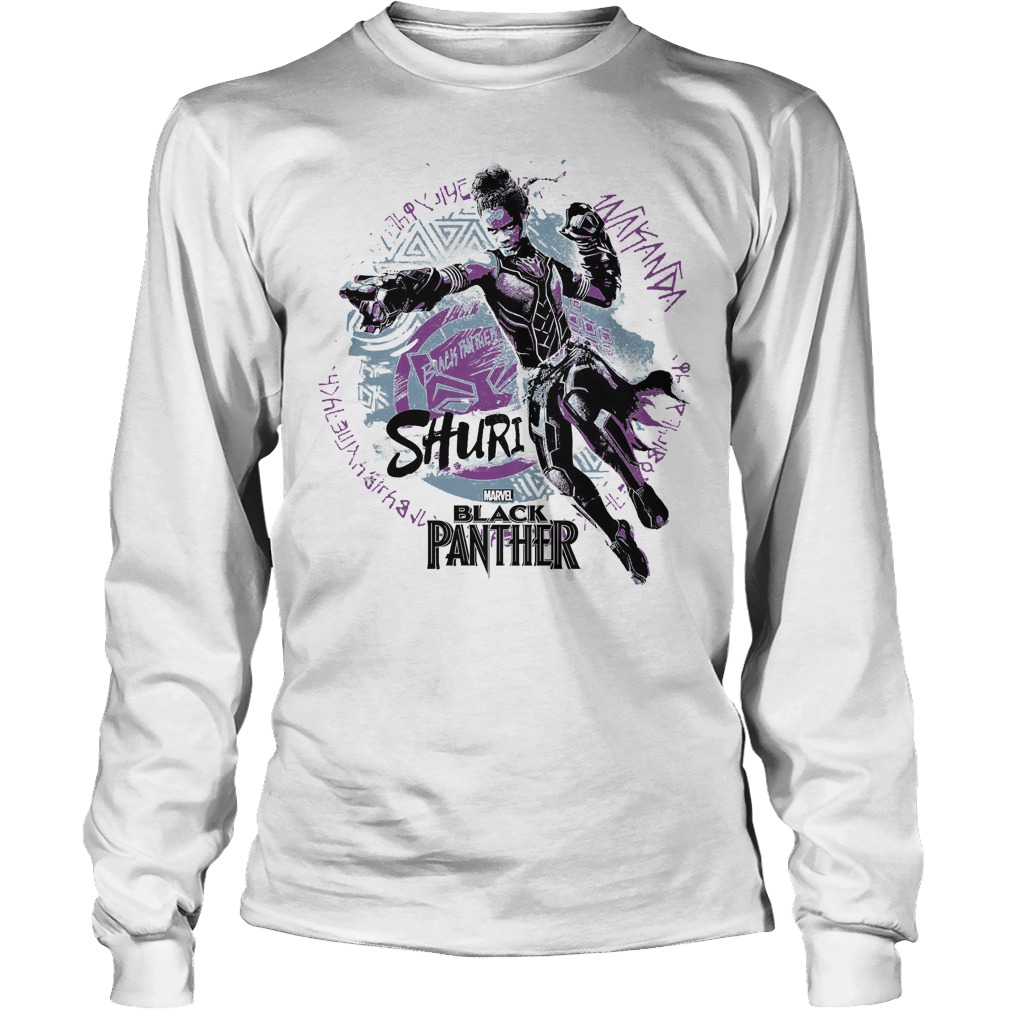 Marvel Black Panther Movie Shuri Graffiti Graphic Shirt 4 Marvel Black Panther Movie Shuri Graffiti Graphic Shirt Longsleeve