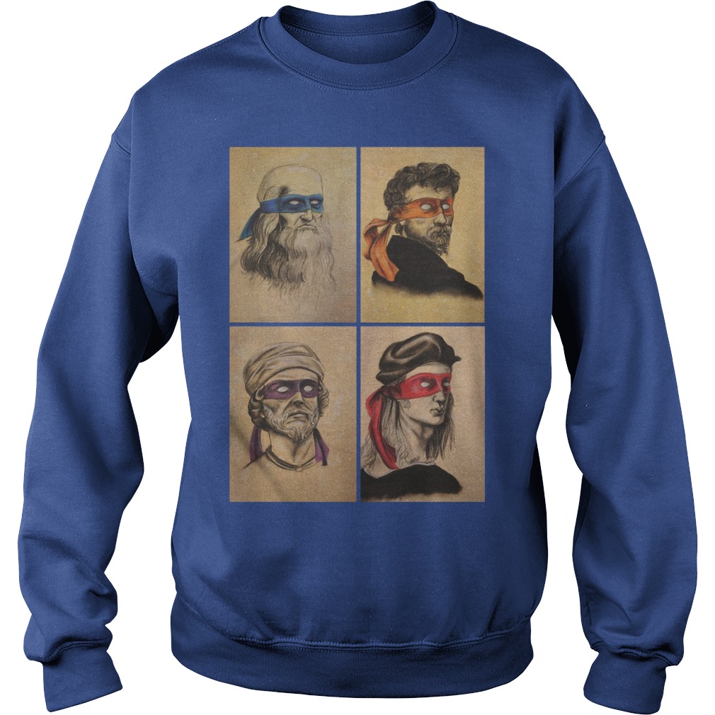Donatello Raphael Leonardo and Michelangelo Renaissance Artists Ninja Turtles Shirt 3 Donatello Raphael Leonardo And Michelangelo Renaissance Artists Ninja Turtles Sweater