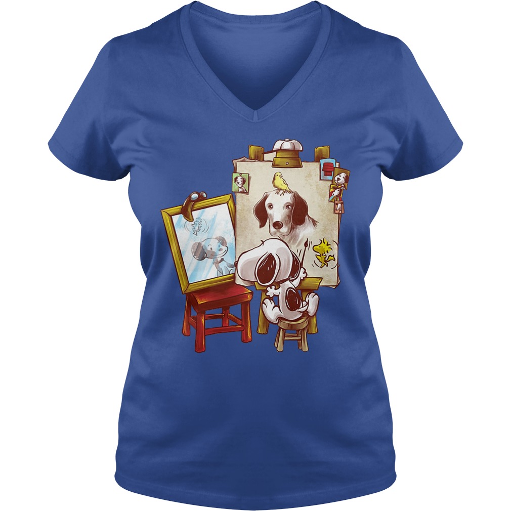 Look At Snoopy In The Mirror Shirt 5 Look At Snoopy In The Mirror V Neck