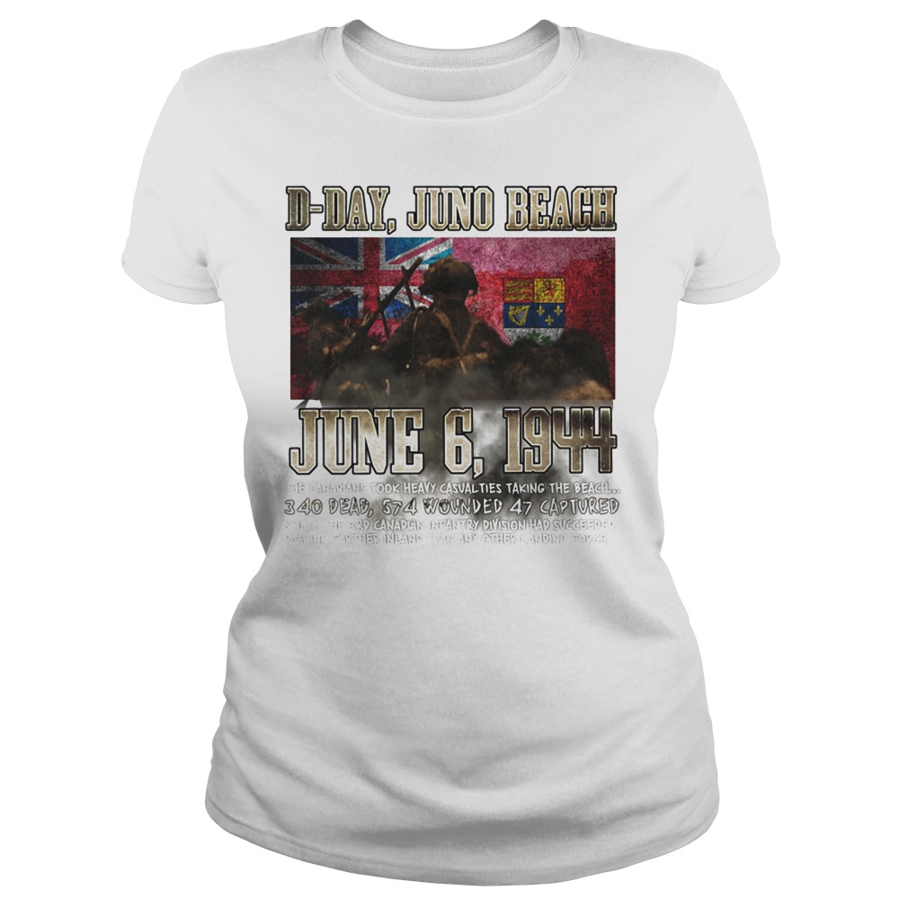 D Day Juno Beach June 6, 1944 T-Shirt 7 D Day Juno Beach June 6, 1944 Ladies