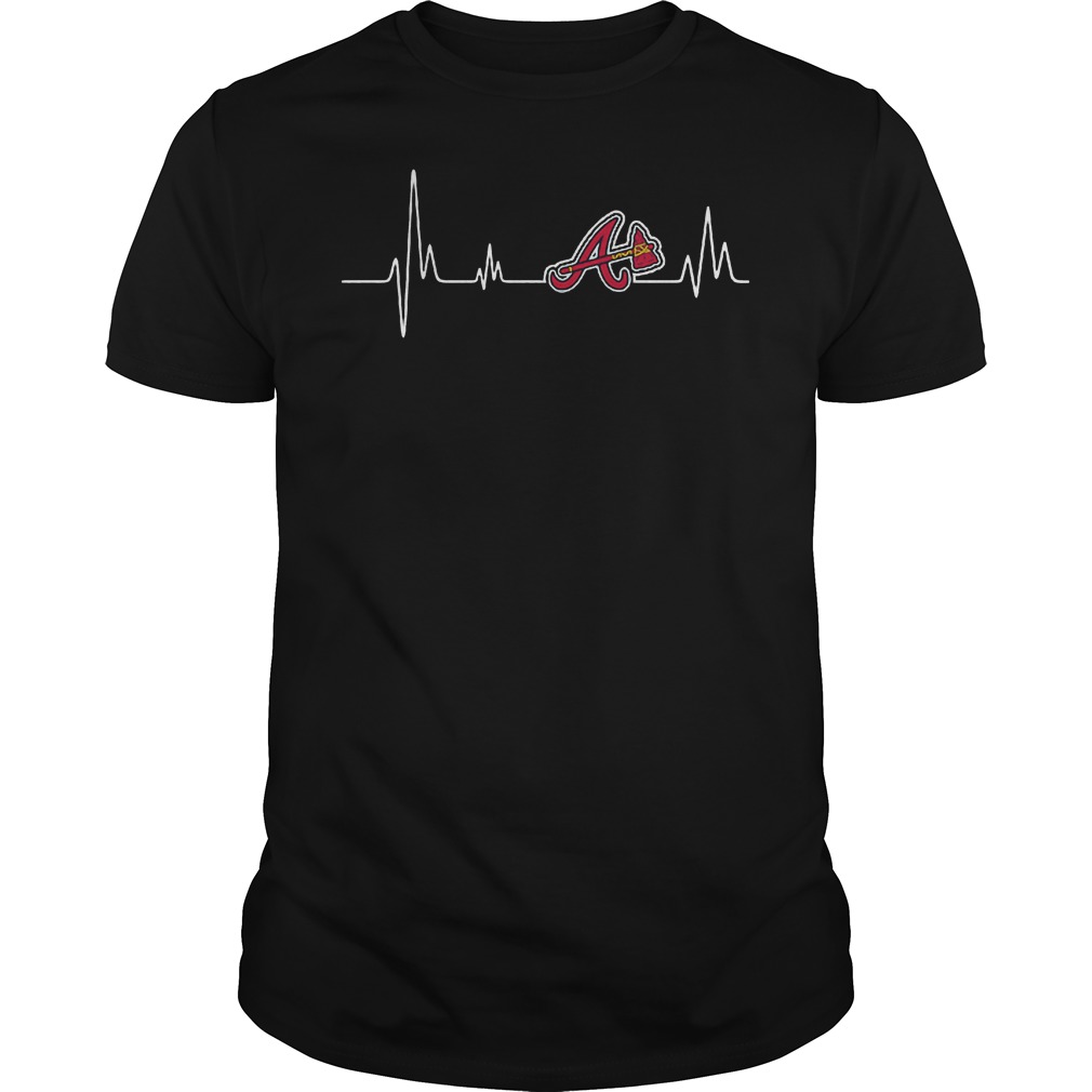 Atlanta Braves Heartbeat T-Shirt 8 Atlanta Braves Heartbeat T-Shirt Guys Tee
