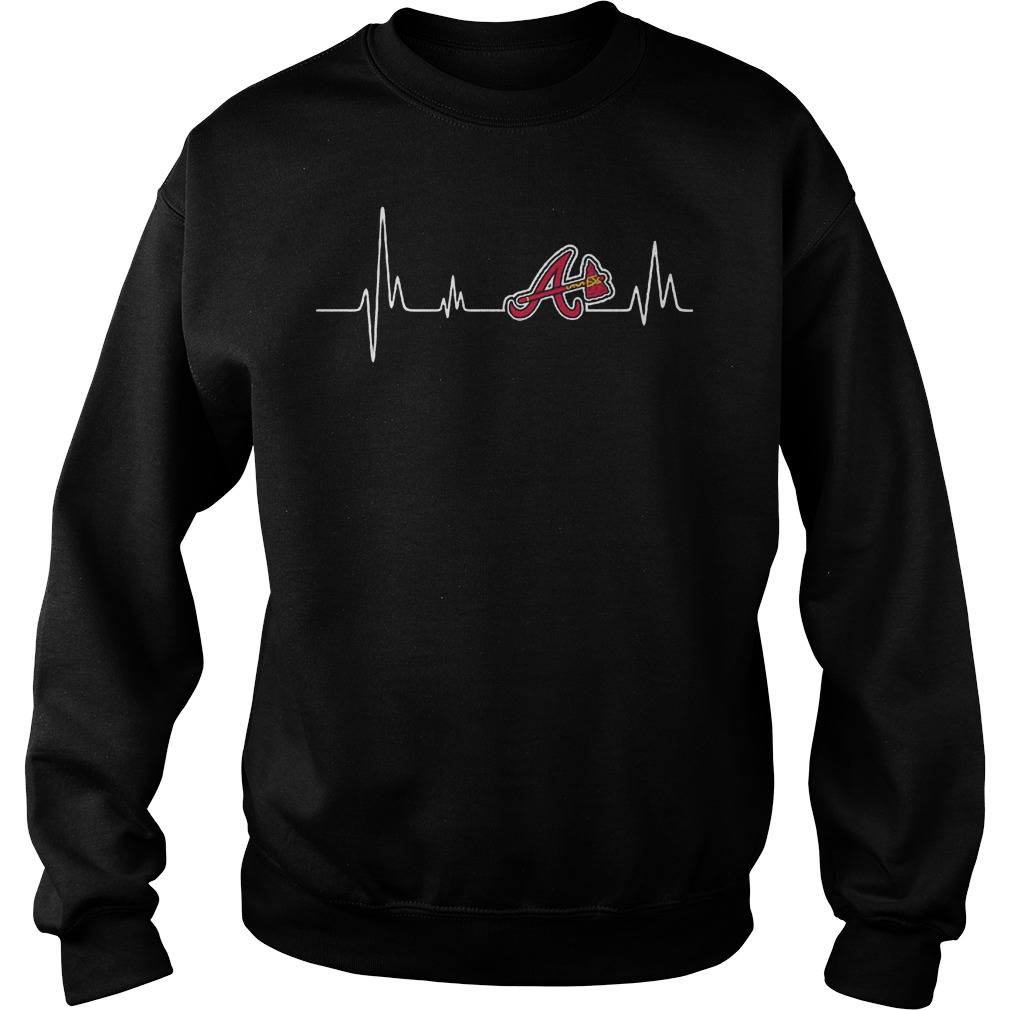 Atlanta Braves Heartbeat T-Shirt 4 Atlanta Braves Heartbeat T-Shirt Sweat Shirt
