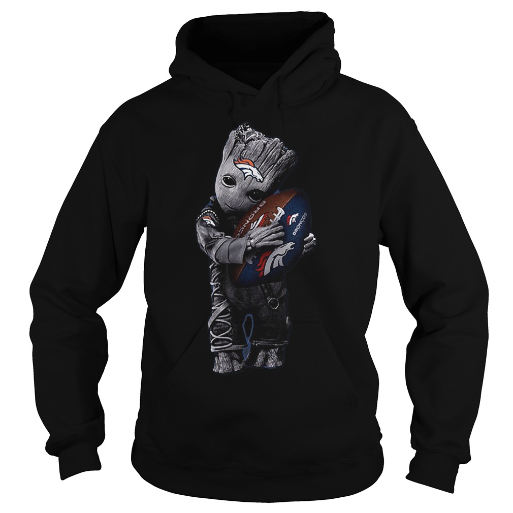 Baby Groot Hug Denver Broncos Football NFL T-Shirt 2 Baby Groot Hug Denver Broncos Football NFL T-Shirt Hoodie