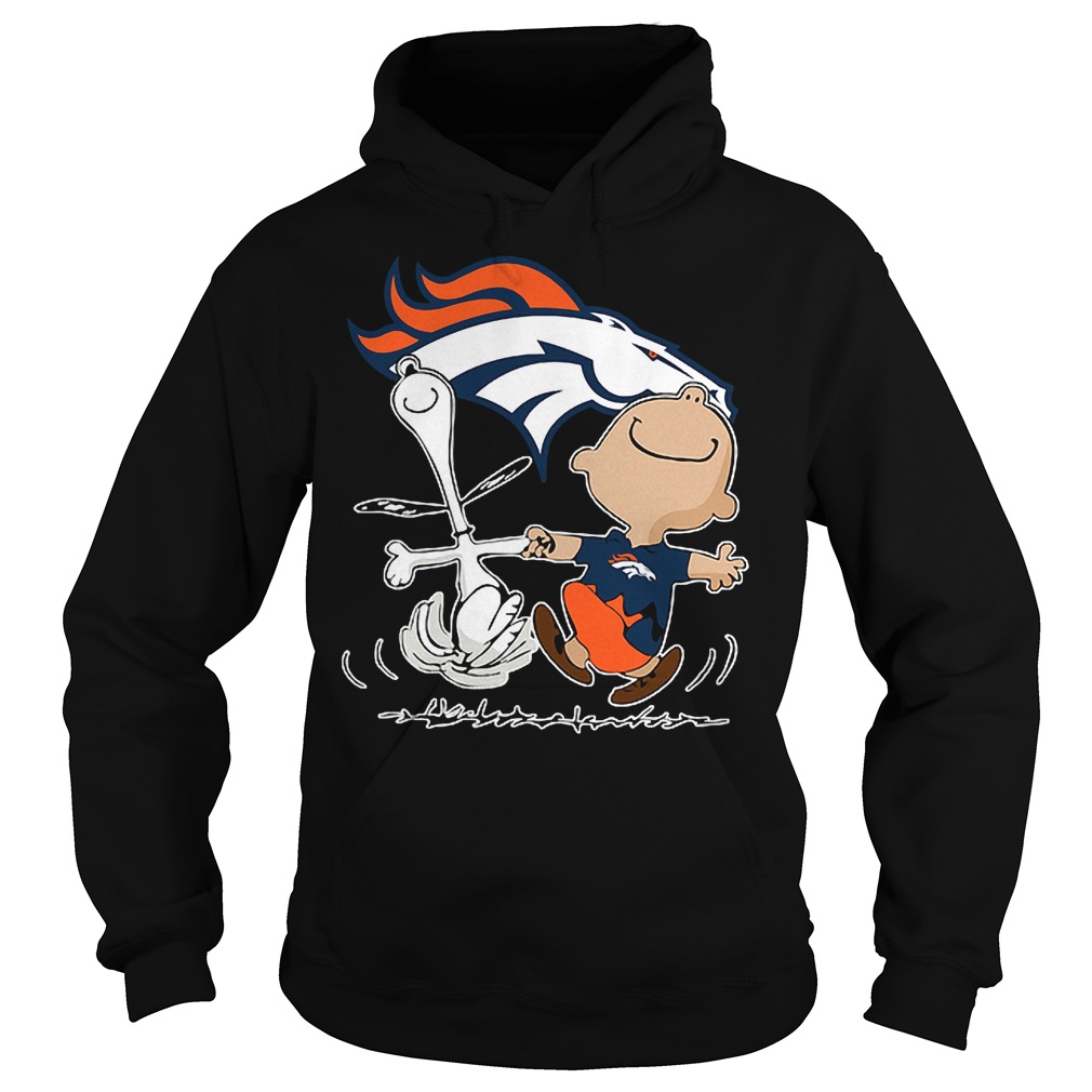 Charlie Brown And Snoopy: Denver Broncos T-Shirt 2 Charlie Brown And Snoopy: Denver Broncos T-Shirt Hoodie
