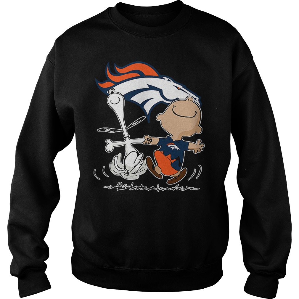 Charlie Brown And Snoopy: Denver Broncos T-Shirt 4 Charlie Brown And Snoopy: Denver Broncos T-Shirt Sweat Shirt