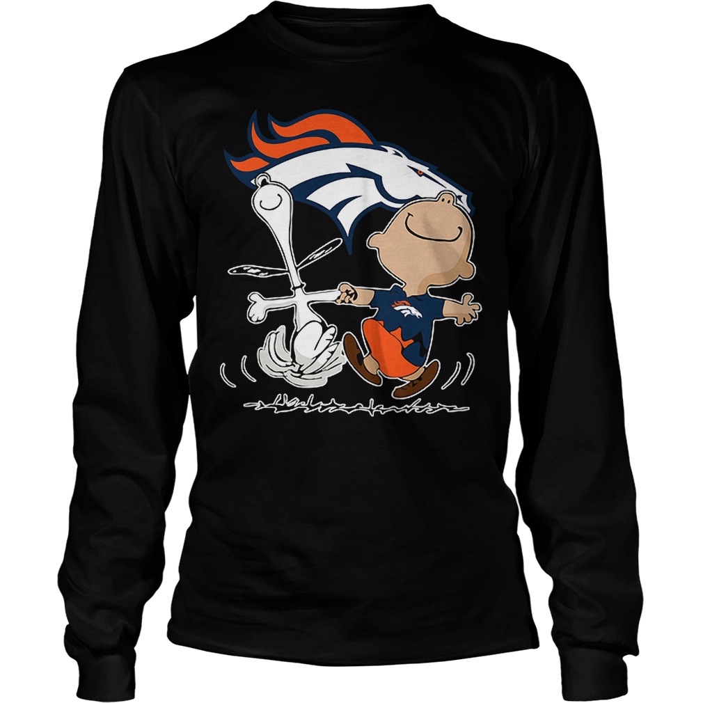 Charlie Brown And Snoopy: Denver Broncos T-Shirt 3 Charlie Brown And Snoopy: Denver Broncos T-Shirt Unisex Longsleeve Tee
