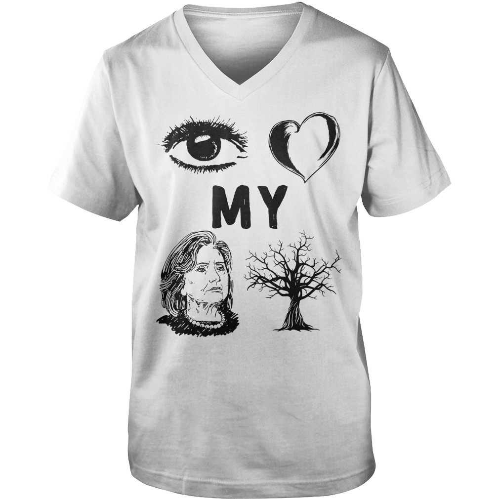Hillary Clinton I Love My Country T-Shirt 6 Hillary Clinton I Love My Country T-Shirt Guys V-Neck