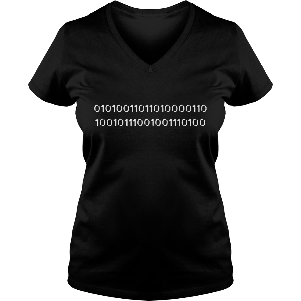 Binary Explanation Shirt 4 Binary Explanation Shirt Ladies V-Neck