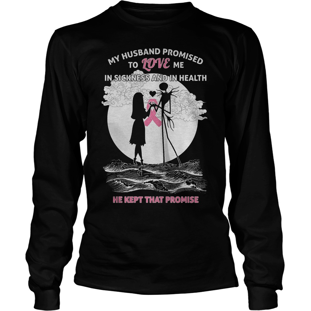 Jack Skellington and Sally Breast Cancer promised to love Shirt 5 Jack Skellington and Sally Breast Cancer promised to love Shirt Longsleeve Tee Unisex