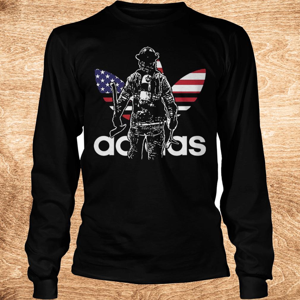 Proud firefighter adidas shirt 5 Proud firefighter adidas shirt Longsleeve Tee Unisex