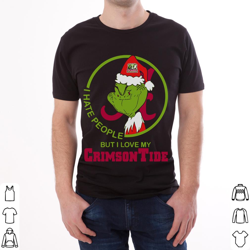 Premium Grinch Alabama I hate people but i love my Crimson Tide shirt 2 Premium Grinch Alabama I hate people but i love my Crimson Tide shirt 2