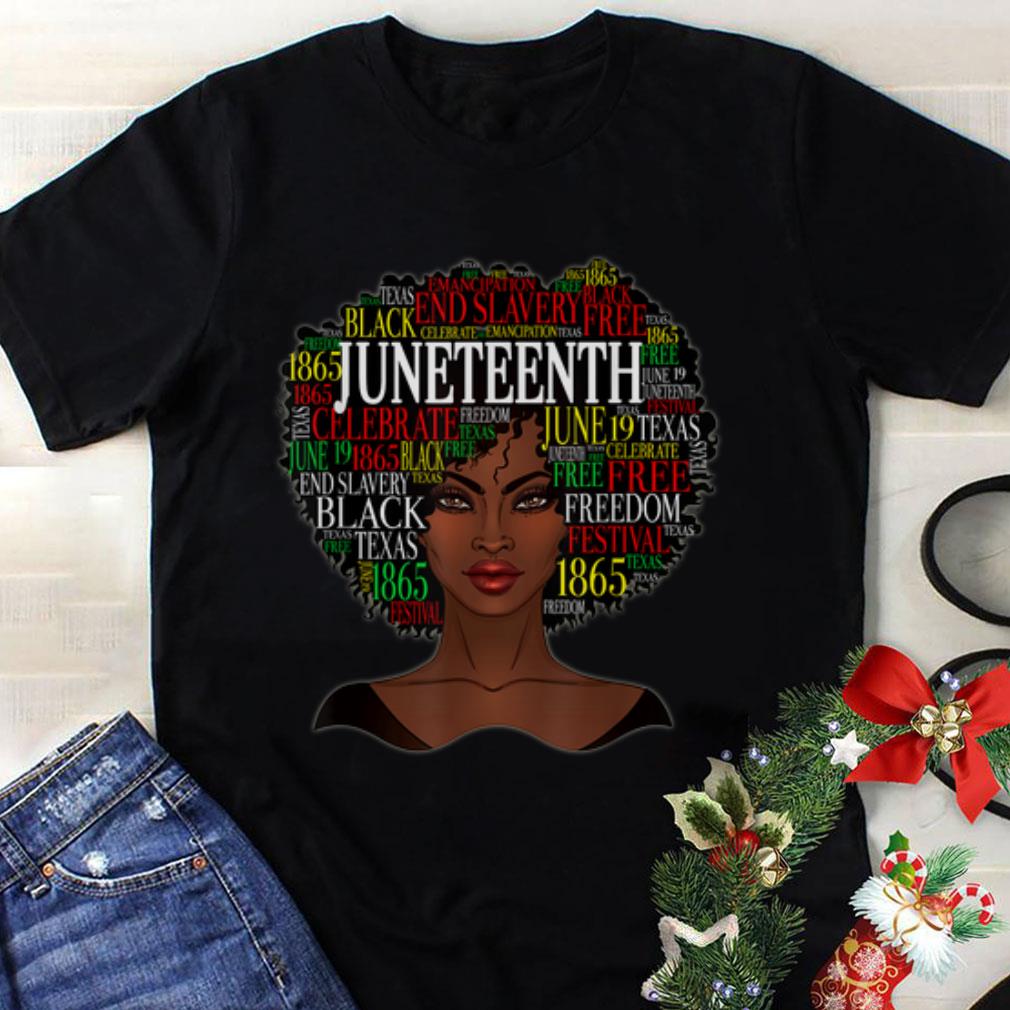 The Best Black Women Natural Hair Afro Word Art Juneteenth Shirt