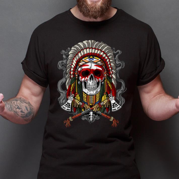 Awesome Native American Chief Skull Indian Headdress shirt 2 Awesome Native American Chief Skull Indian Headdress shirt 2