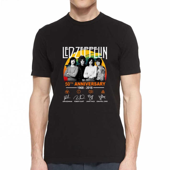 Pretty Led Zeppelin 50th anniversary 1968-2018 signatures shirt, hoodie ...