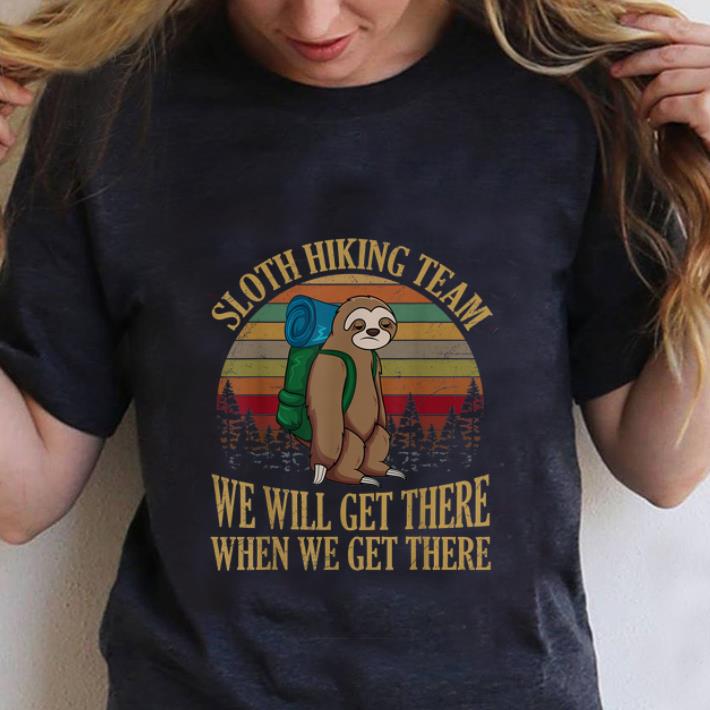 T-shirt Humour "Sloth Hiking Team We Will Get There" - Homme - Manches Courtes - Coton - Neuf Avec étiquettes