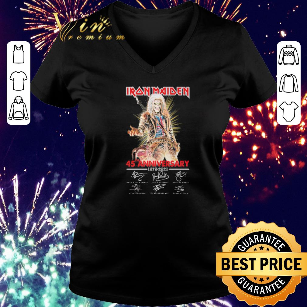 Nice Iron Maiden 45th anniversary 1975-2020 signatures shirt 2 Nice Iron Maiden 45th anniversary 1975-2020 signatures shirt 2