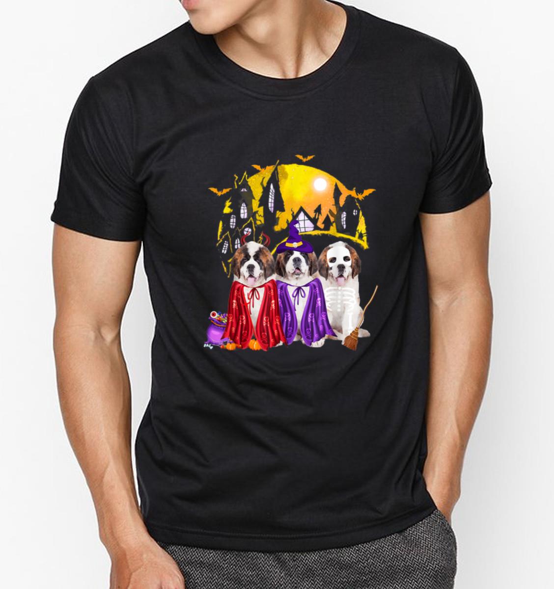 Premium Saint Bernard Dog Halloween Witch Dog Lover shirt 3 Premium Saint Bernard Dog Halloween Witch Dog Lover shirt 3