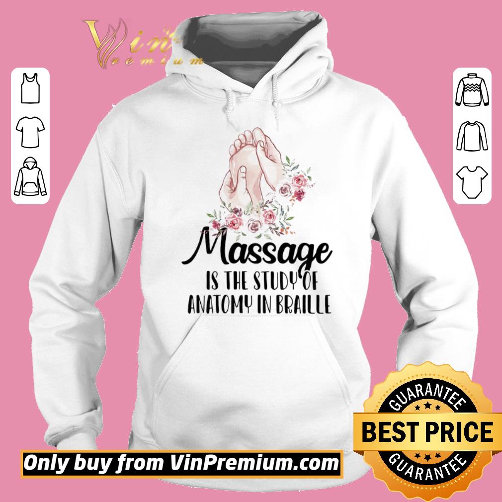 Official Massage is the study of anatomy in braille flower shirt 2 Official Massage is the study of anatomy in braille flower shirt