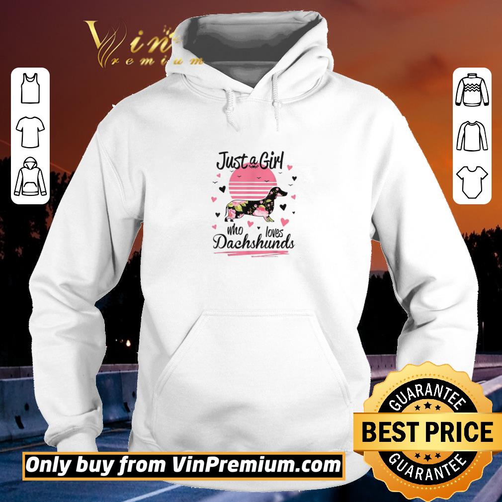 Nice Just A Girl Who Loves Dachshunds shirt 2 Nice Just A Girl Who Loves Dachshunds shirt