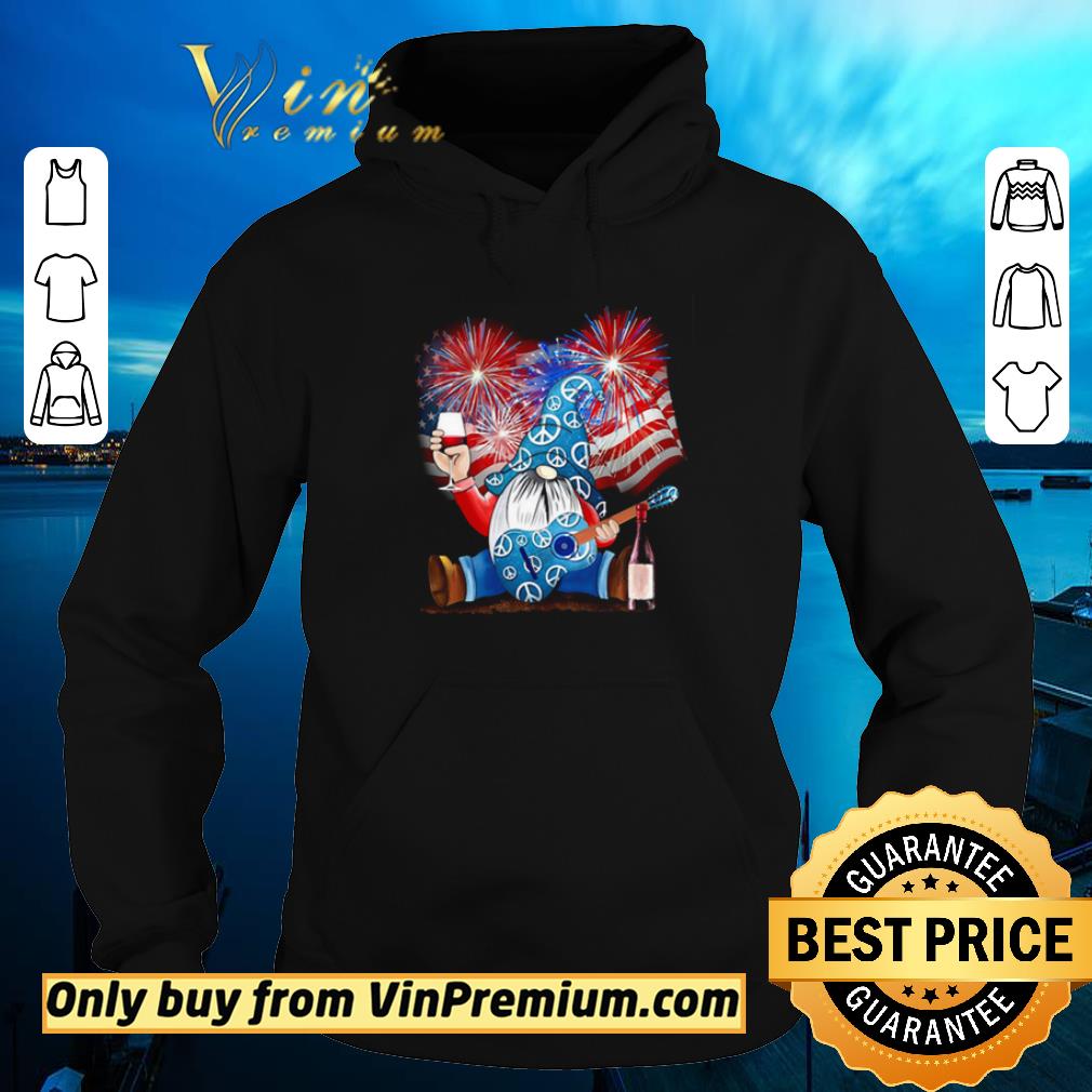 Top Gnome Playing Guitar American Flag shirt 2 Top Gnome Playing Guitar American Flag shirt