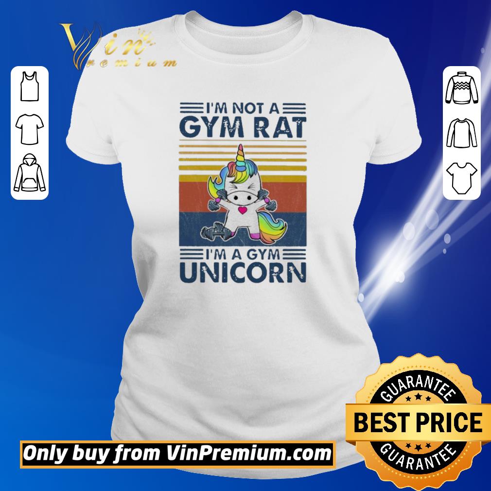 Original I’m not a GYM rat i’m a Gym Unicorn vintage shirt 2