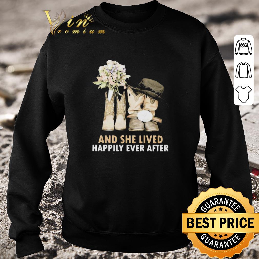 Awesome And She Lived Happily Ever After Boots Flower shirt 10 Awesome And She Lived Happily Ever After Boots Flower shirt